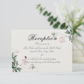 蝶エレガントと植物性ピンクの花 エンクロージャーカード (スタンド正面)