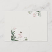 蝶エレガントと植物性ピンクの花 エンクロージャーカード (裏面)