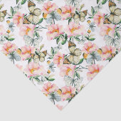 蝶エレガントと花のタイル 薄葉紙 (詳細)