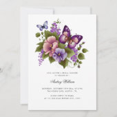 蝶エレガントと開花ブライダルシャワー 招待状 (正面)