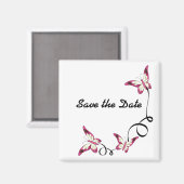 蝶エレガントの日付の保存 マグネット (正面/裏面)