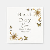 蝶エレガントの結婚ナプキン スタンダードカクテルナプキン (正面)