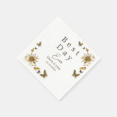 蝶エレガントの結婚ナプキン スタンダードカクテルナプキン (角)