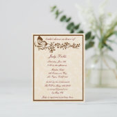 蝶エレガントの結婚ブライダルシャワー招待 招待状 (スタンド正面)