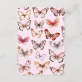 蝶エレガントの結婚QRコカスタムード エンクロージャーカード (裏面)