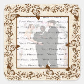 蝶エレガントの角ステッカー スクエアシール (正面)