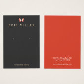 蝶エレガントイヤリング表示カード (正面&裏面)