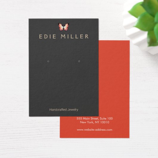 蝶エレガントイヤリング表示カード (デスク)