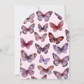 蝶エレガントカスタムアーチ結婚ズ 招待状 (裏面)