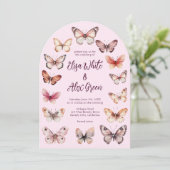 蝶エレガントカスタムアーチ結婚ズ 招待状 (スタンド正面)