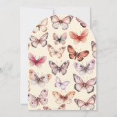 蝶エレガントカスタムアーチ結婚ズ 招待状 (裏面)