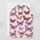 蝶エレガントカスタムアーチ結婚ズ 招待状 (裏面)