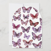 蝶エレガントカスタムアーチ結婚ズ 招待状 (裏面)