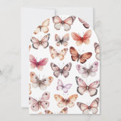 蝶エレガントカスタムアーチ結婚ズ 招待状 (裏面)