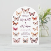 蝶エレガントカスタムアーチ結婚ズ 招待状 (スタンド正面)