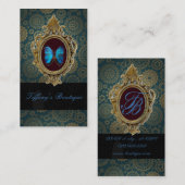 蝶エレガントファッション美しいサロンスタイリスト 名刺 (正面/裏面)