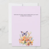 蝶エレガントフローラウィメンズチャーチリトリート 招待状 (裏面)