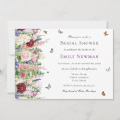 蝶エレガントフローラブライダルシャワー 招待状 (正面)