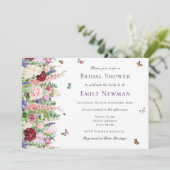 蝶エレガントフローラブライダルシャワー 招待状 (スタンド正面)