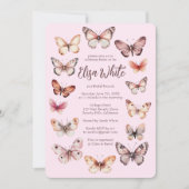蝶エレガントブライダルシャワーカスタム 招待状 (正面)