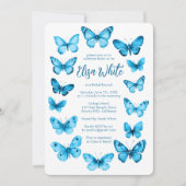 蝶エレガントブライダルシャワーカスタム 招待状 (正面)