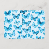 蝶エレガントブライダルシャワーカスタムRSVP エンクロージャーカード (裏面)