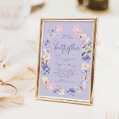 蝶エレガントブライダルシャワー 招待状