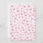 蝶エレガントベビーGirIイスラムAqiqa Aqeeqa 招待状 (裏面)