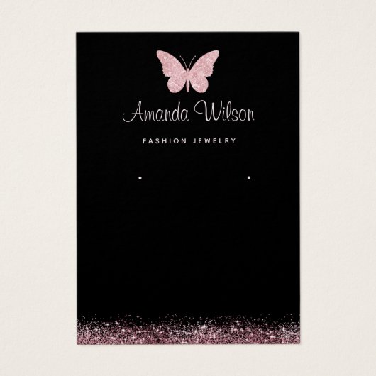 蝶エレガントモダンイヤリング表示カード (正面)