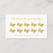 蝶エレガントモノグラム金ゴールドありがとう ロイヤリティカード (正面)