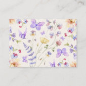 蝶エレガントレシピブライダルシャワー エンクロージャーカード (裏面)