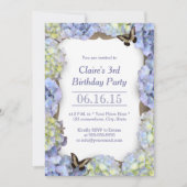 蝶エレガントヴィンテージフローラ誕生会 招待状 (正面)