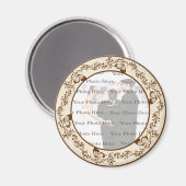 蝶エレガント丸磁石 マグネット (正面/裏面)