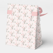 蝶エレガント付きピンクのバラ赤ちゃんシャワー フェイバーボックス (裏面サイド)