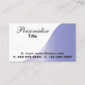 蝶エレガント付きラベンダー |カスタマイズ 名刺 (裏面)