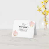 蝶エレガント付き記念日カード カード (黄色い花)