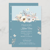 蝶エレガント命日フローラ 招待状 (正面/裏面)