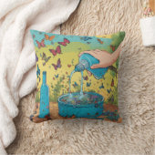 蝶エレガント枕 クッション (ブランケット)