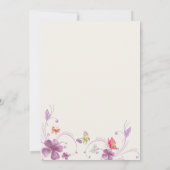 蝶エレガント林カ空白のード 招待状 (裏面)