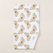 蝶エレガント柄 バスタオルセット (ハンドタオル)