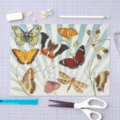 蝶エレガント柄 薄葉紙 (クラフト)