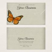 蝶エレガント水平ジュエリー表示カード (正面&裏面)