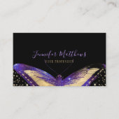 蝶エレガント紫金ゴールドグリッター 名刺 (正面)