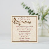 蝶エレガント結婚式招待状 招待状 (スタンド正面)