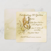 蝶エレガント自然クラシック招待 招待状 (正面/裏面)