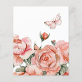 蝶エレガント茶フローラブライダルシャワーゲーム (裏面)