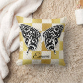 蝶エレガント装飾用クッション白 クッション (ブランケット)