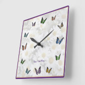 蝶エレガント装飾角壁時計 スクエア壁時計 (傾斜)