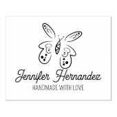 蝶エレガント製カスタム手作り大型 ラバースタンプ (インプリント)