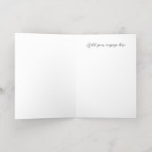 蝶エレガント誕生日 箔グリーティングカード (内側レイダウン)